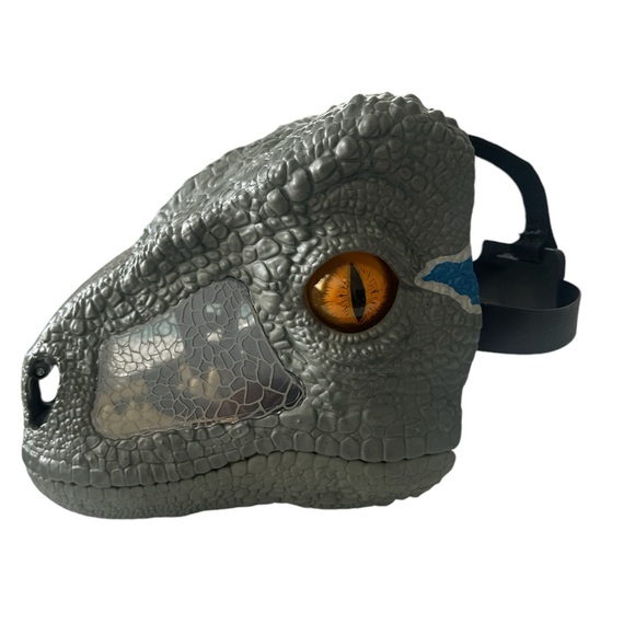 Mattel Jurassic World Dominion Velociraptor Blue Dinosaur Mask TESTED - Picture 4 of 7